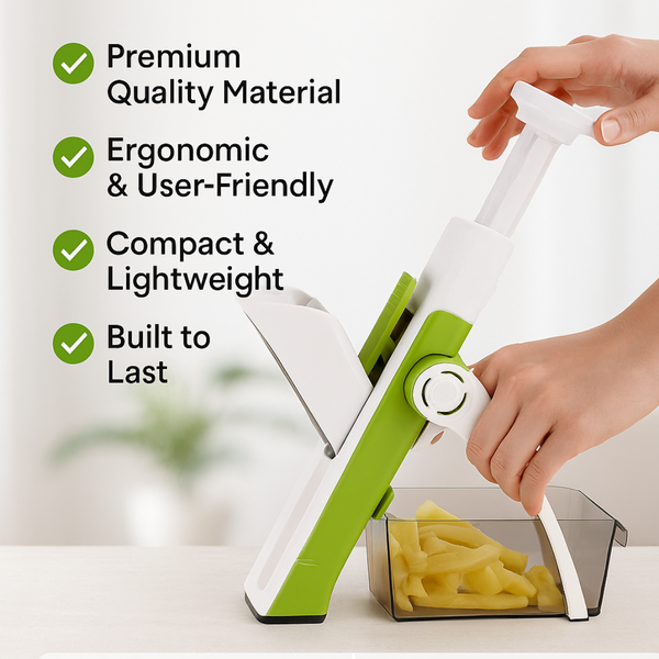 5 In 1 Vegetable Cutter Strip Cutter Adjustable Thickness