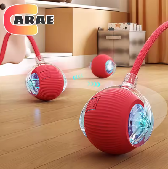 Cat Interactive Ball Toy, Automatic Rolling Ball with Tail,