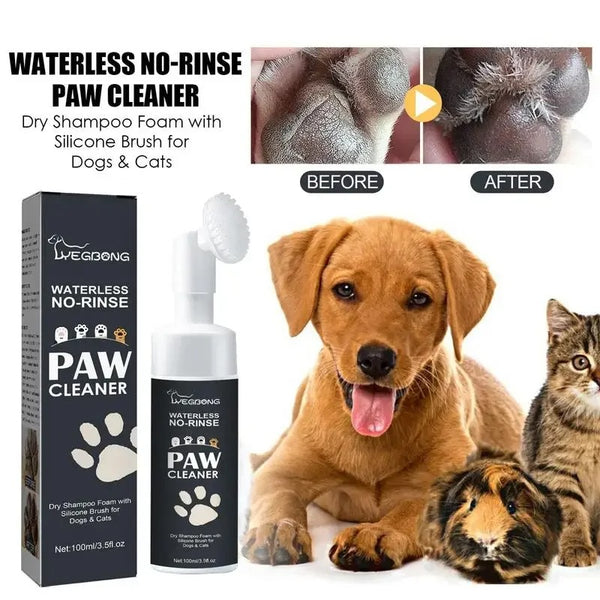 100ml Waterless Paw Cleaning Foam – Dog & Cat Paw Cleaner